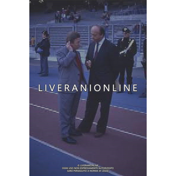 RETROSPETTIVA LUCIANO MOGGI DIRIGENTE SPORTIVO NELLA FOTO LUCIANO MOGGI CON IL PRESIDENTE DEL TORINO CALCIO MAURO BORSANO AG ALDO LIVERANI SAS