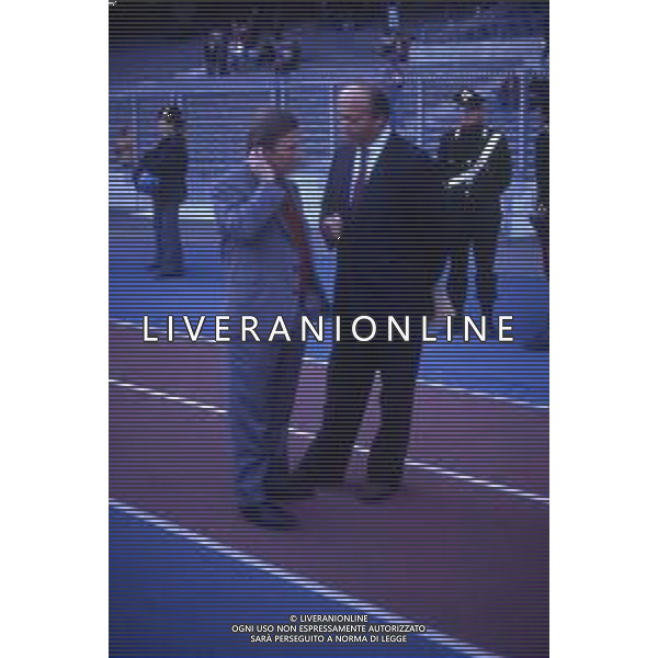 RETROSPETTIVA LUCIANO MOGGI DIRIGENTE SPORTIVO NELLA FOTO LUCIANO MOGGI CON IL PRESIDENTE DEL TORINO CALCIO MAURO BORSANO AG ALDO LIVERANI SAS