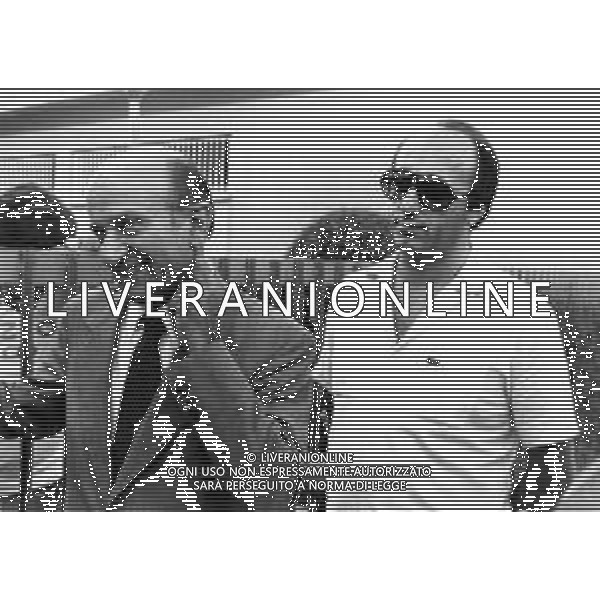 RETROSPETTIVA LUCIANO MOGGI DIRIGENTE SPORTIVO NELLA FOTO LUCIANO MOGGI CON IL PRESIDENTE DELLA LAZIO ALDO LENZINI AG ALDO LIVERANI SAS