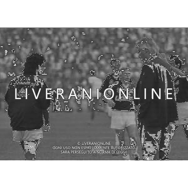 1990-1991 VILLAR PEROSA AMICHEVOLE JUVENTUS A JUVENTUS B NELLA FOTO ROBERTO BAGGIO E LUIGI MAIFREDI AG ALDO LIVERANI SAS