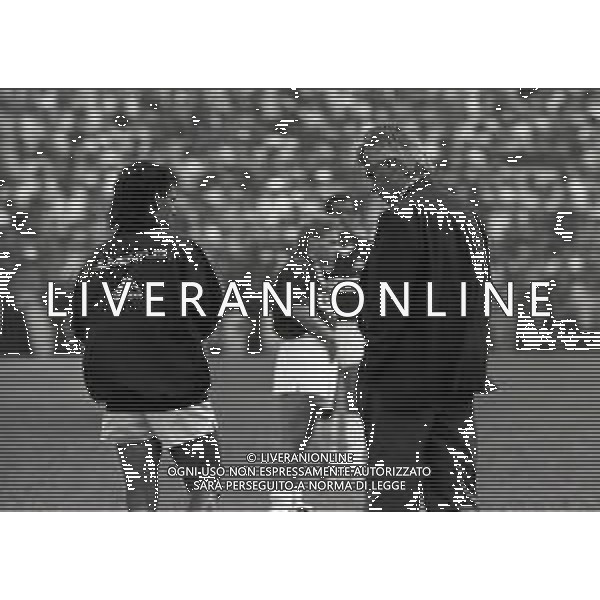 1990-1991 VILLAR PEROSA AMICHEVOLE JUVENTUS A JUVENTUS B NELLA FOTO ROBERTO BAGGIO E LUIGI MAIFREDI AG ALDO LIVERANI SAS