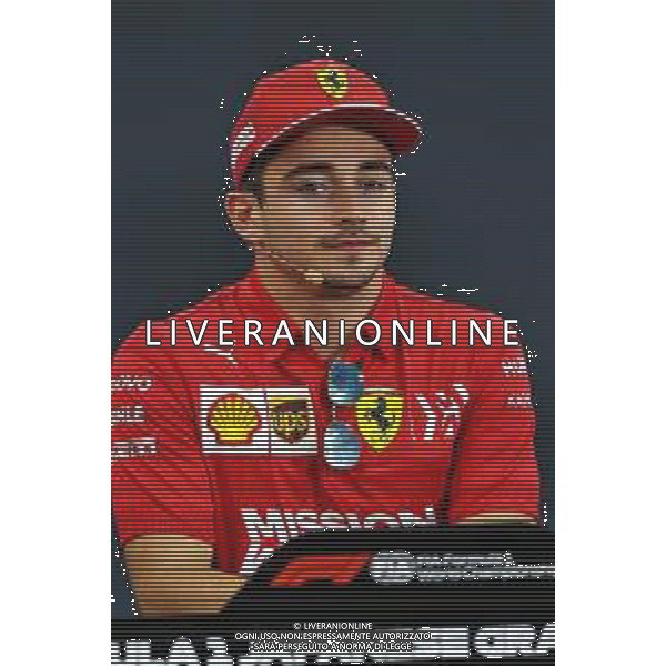 Charles Leclerc (MON) Ferrari in the FIA Press Conference. 10.10.2019. Formula 1 World Championship, Rd 17, Japanese Grand Prix, Suzuka, Japan, Preparation Day. AG ALDO LIVERANI SAS-ONLY ITALY