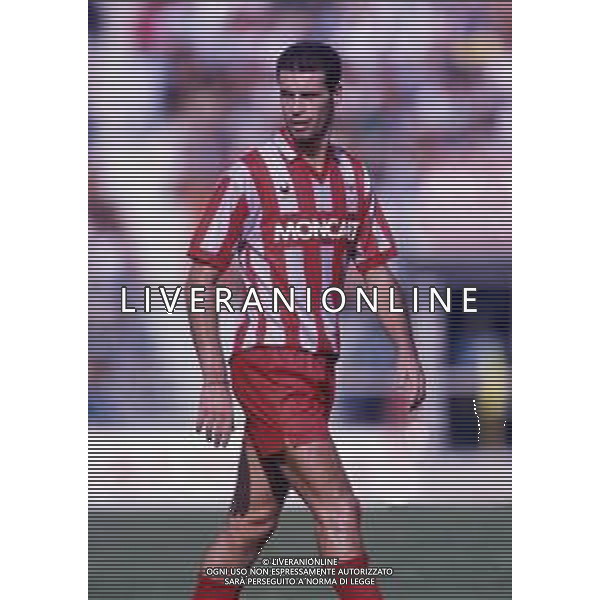 RETROSPETTIVA ANDREA TENTONI CALCIATORE NELLA FOTO ANDREA TENTONI CON LA MAGLIA DELLA CREMONESE CALCIO AG ALDO LIVERANI SAS