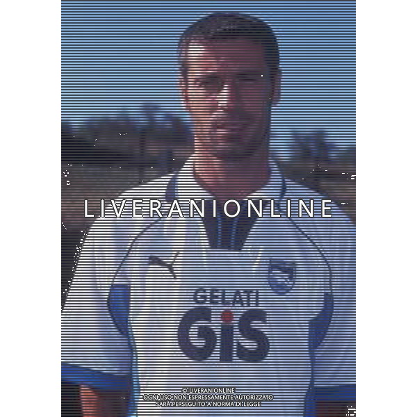RETROSPETTIVA ANDREA TENTONI CALCIATORE NELLA FOTO ANDREA TENTONI CON LA MAGLIA DEL PESCARA CALCIO AG ALDO LIVERANI SAS
