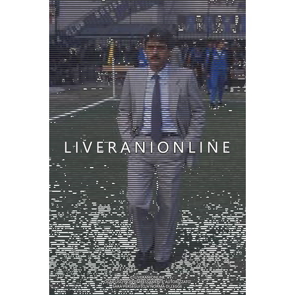 RETROSPETTIVA PIETRO SANTIN ALLENATORE CALCIO NELLA FOTO PIETRO SANTIN ALLENATORE NAPOLI CALCIO AG ALDO LIVERANI SAS