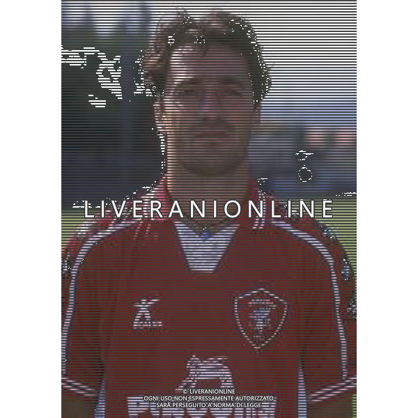 RETROSPETTIVA DAVIDE TENTONI CALCIATORE NELLA FOTO DAVIDE TENTONI CON LA MAGLIA DEL PERUGIA CALCIO AG ALDO LIVERANI SAS