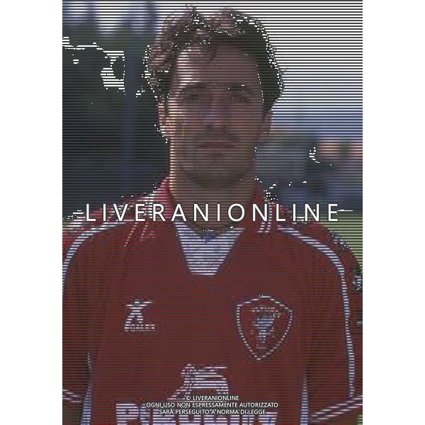 RETROSPETTIVA DAVIDE TENTONI CALCIATORE NELLA FOTO DAVIDE TENTONI CON LA MAGLIA DEL PERUGIA CALCIO AG ALDO LIVERANI SAS