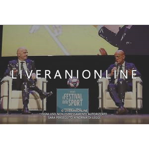 TRENTO 10.10.2019 - Festival dello Sport seconda edizione - nella foto: Pierluigi Collina Gianni Infantino ©Claudio Zamagni/Agenzia Aldo Liverani