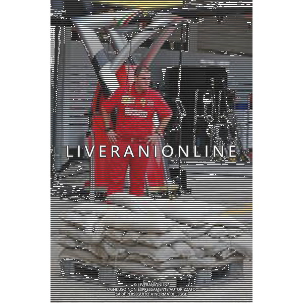 Ferrari as the circuit prepares for the arrival of Typhoon Hagibis. 11.10.2019. Formula 1 World Championship, Rd 17, Japanese Grand Prix, Suzuka, Japan, Practice Day. AG ALDO LIVERANI SAS-ONLY ITALY