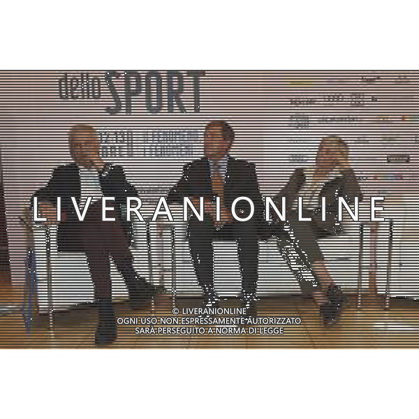 TRENTO 11.10.2019 - Festival dello Sport seconda edizione - nella foto: Aldo Grasso faustino coppi e marina coppi ©Claudio Zamagni/Agenzia Aldo Liverani / AGENZIA ALDO LIVERANI SAS