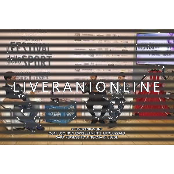 TRENTO 12.10.2019 - Festival dello Sport seconda edizione - nella foto: francisco porcella e nicolo\' porcella con luca castaldini ©Claudio Zamagni/Agenzia Aldo Liverani