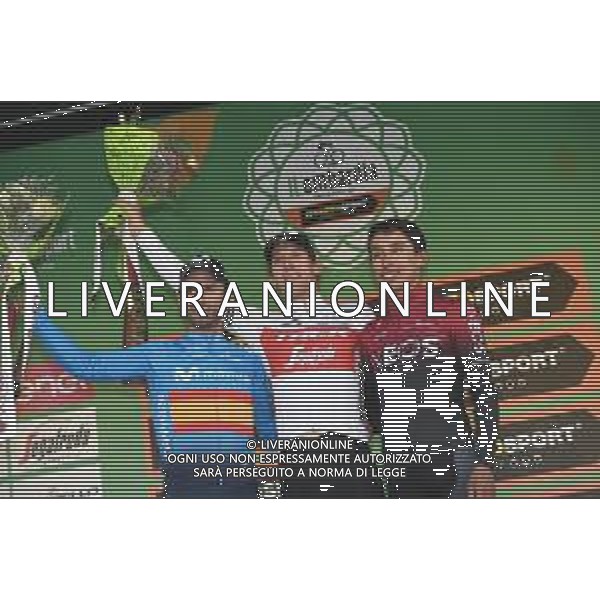 12-10-2019 Giro Di Lombardia; 2019, Trek - Segafredo; 2019, Movistar; Mollema, Bauke; Valverde, Alejandro; Bernal Gomez, Arley; Como; FOTO STEFANO SIROTTI-AG ALDO LIVERANI SAS