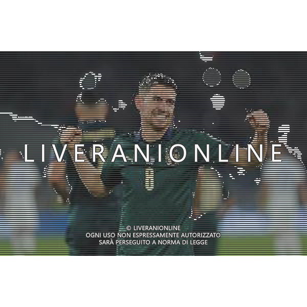 Roma 12.10.2019 Stadio Olimpico 12.10.2019 Italia vs Grecia Qualiificazioni Euro 2020 ©Viganti/Agenzia Aldo Liverani Nella foto: esultanza di jorginho