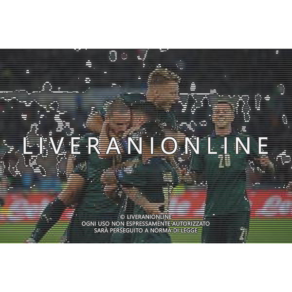Roma 12.10.2019 Stadio Olimpico 12.10.2019 Italia vs Grecia Qualiificazioni Euro 2020 ©Viganti/Agenzia Aldo Liverani Nella foto: esultanza dell\'italia