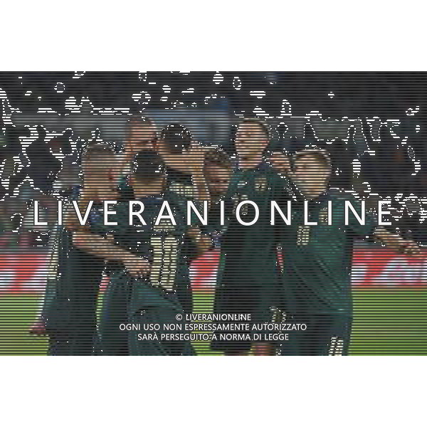 Roma 12.10.2019 Stadio Olimpico 12.10.2019 Italia vs Grecia Qualiificazioni Euro 2020 ©Viganti/Agenzia Aldo Liverani Nella foto: esultanza dell\'italia