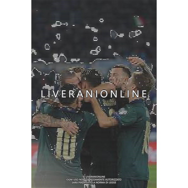 Roma 12.10.2019 Stadio Olimpico 12.10.2019 Italia vs Grecia Qualiificazioni Euro 2020 ©Viganti/Agenzia Aldo Liverani Nella foto: esultanza dell\'italia