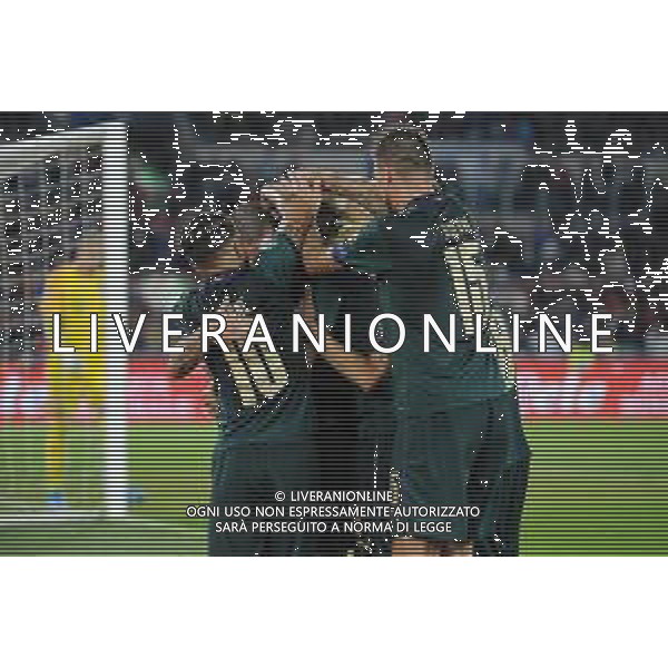 Roma 12.10.2019 Stadio Olimpico 12.10.2019 Italia vs Grecia Qualiificazioni Euro 2020 ©Viganti/Agenzia Aldo Liverani Nella foto: esultanza dell\'italia