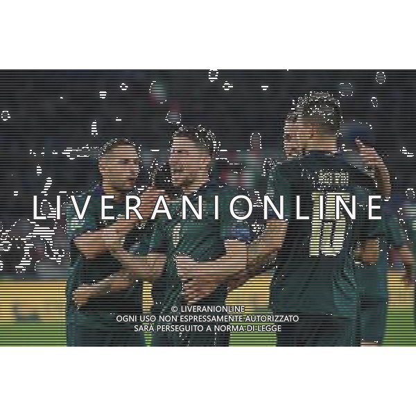 Roma 12.10.2019 Stadio Olimpico 12.10.2019 Italia vs Grecia Qualiificazioni Euro 2020 ©Viganti/Agenzia Aldo Liverani Nella foto: esultanza dell\'italia