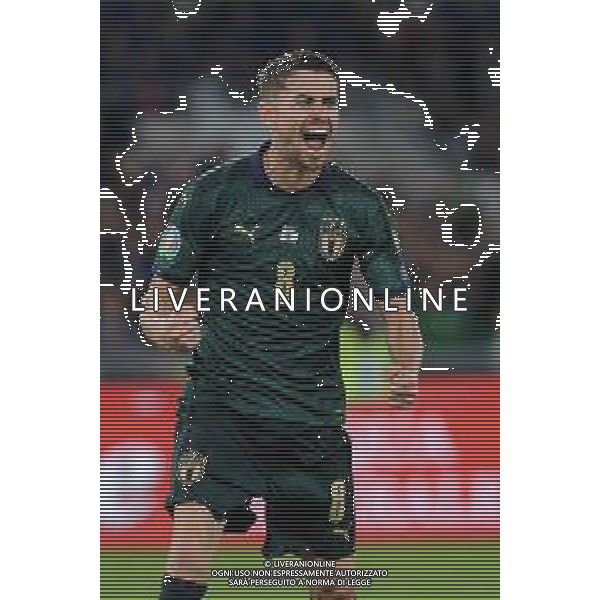 Roma 12.10.2019 Stadio Olimpico 12.10.2019 Italia vs Grecia Qualiificazioni Euro 2020 ©Viganti/Agenzia Aldo Liverani Nella foto: esultanza di jorginho