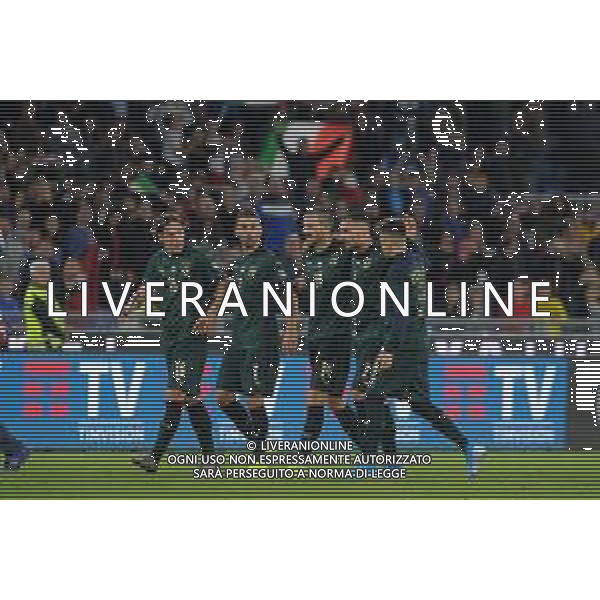 Roma 12.10.2019 Stadio Olimpico 12.10.2019 Italia vs Grecia Qualiificazioni Euro 2020 ©Viganti/Agenzia Aldo Liverani Nella foto: festa italia per la qualificazione a euro 2020