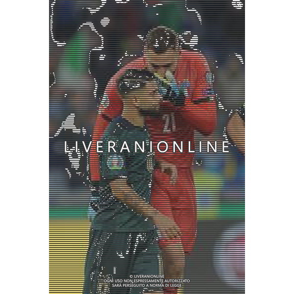 Roma 12.10.2019 Stadio Olimpico 12.10.2019 Italia vs Grecia Qualiificazioni Euro 2020 ©Viganti/Agenzia Aldo Liverani Nella foto: lorenzo insigne e gianluigi donnarumma