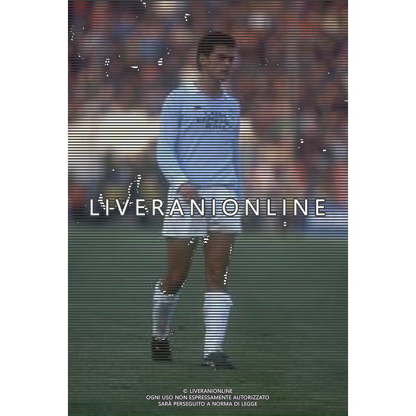 RETROSPETTIVA ANTONIO RIZZOLO CALCIATORE 1988-1989 NELLA FOTO ANTONIO RIZZOLO CON LA MAGLIA DELLA LAZIO CALCIO AG ALDO LIVERANI SAS