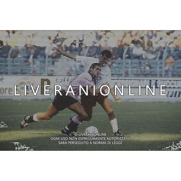 RETROSPETTIVA ANTONIO RIZZOLO CALCIATORE 1991-1992 NELLA FOTO ANTONIO RIZZOLO CON LA MAGLIA DEL PALERMO CALCIO AG ALDO LIVERANI SAS