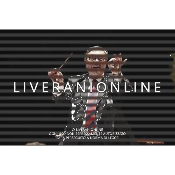 IMOLA 12 10 2019 FESTEGGIAMENTO PER PRESIDENTE ONORARIO DELLA BANDA MUSICALE CITTA\' DI IM OLA COMM ANTONIO CARANTI AL TEATRO EBE STIGNANI NELLA FOTO GIAN LUCA LUPPI DIRETTORE DELLA FILARMONICA IMOLESE FOTO GIANNI SANNA-AG ALDO LIVERANI SAS