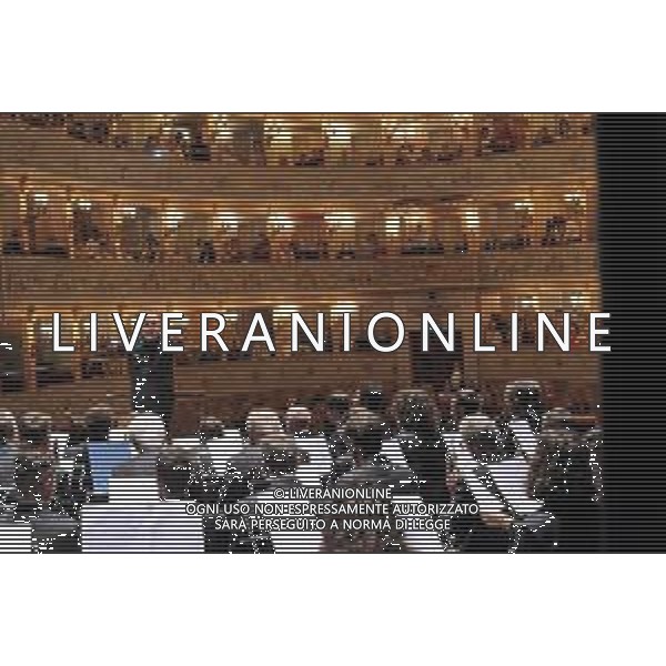 IMOLA 12 10 2019 FESTEGGIAMENTO PER PRESIDENTE ONORARIO DELLA BANDA MUSICALE CITTA\' DI IM OLA COMM ANTONIO CARANTI AL TEATRO EBE STIGNANI NELLA FOTO OSPITE SPECIALE MAESTRO FULVIO CREUX IN CONCERTO FOTO GIANNI SANNA-AG ALDO LIVERANI SAS