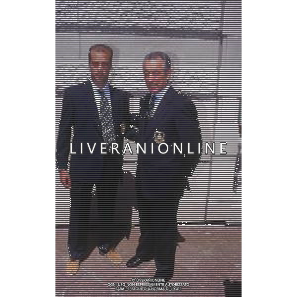 RETROSPETTIVA FRANCESCO DELL\'ANNO CALCIATORE NELLA FOTO FRANCESCO DELL\'ANNO CON OSVALDO BAGNOLI RADUNO INTER AG ALDO LIVERANI SAS