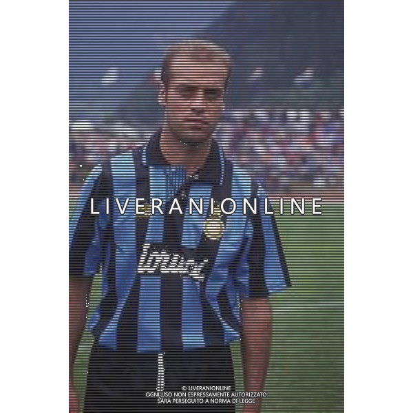 RETROSPETTIVA FRANCESCO DELL\'ANNO CALCIATORE NELLA FOTO FRANCESCO DELL\'ANNO CON LA MAGLIA DELL\'INTER AG ALDO LIVERANI SAS