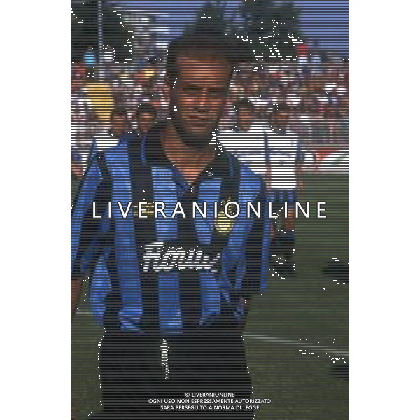 RETROSPETTIVA FRANCESCO DELL\'ANNO CALCIATORE NELLA FOTO FRANCESCO DELL\'ANNO CON LA MAGLIA DELL\'INTER AG ALDO LIVERANI SAS