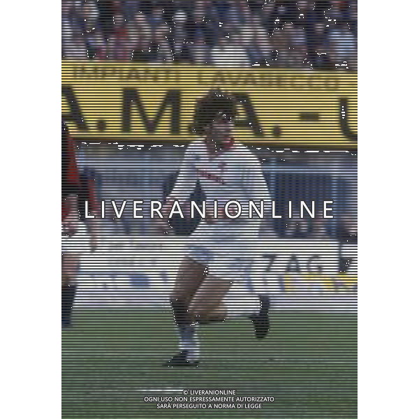 RETROSPETTIVA NICOLA ZANONE CALCIATORE NELLA FOTO NICOLA ZANONE CON LA MAGLIA DEL PERUGIA CALCIO AG ALDO LIVERANI SAS