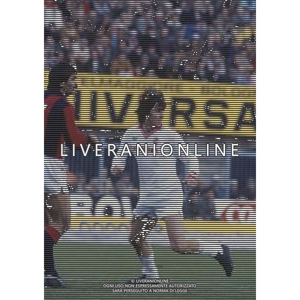 RETROSPETTIVA NICOLA ZANONE CALCIATORE NELLA FOTO NICOLA ZANONE CON LA MAGLIA DEL PERUGIA CALCIO AG ALDO LIVERANI SAS