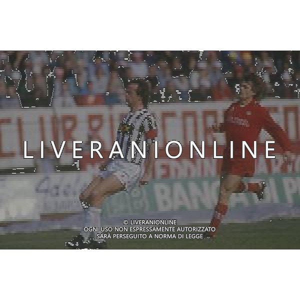 RETROSPETTIVA GIUSEPPE DOSSENA CALCIATORE 1987-1988 NELLA FOTO GIUSEPPE DOSSENA CON LA MAGLIA DELL\'UDINESE CALCIO AG ALDO LIVERANI SAS