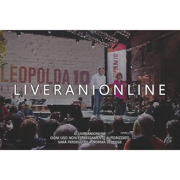 Firenze 19.10.2019 - Leopolda 10a Edizione Italia ventinove Presentazione del nuovo Partito di Matteo Renzi Italia Viva - nella foto: Matteo Renzi e Elena Bonetti Ministro per le Pari Opportunità e la Famiglia ©Claudio Zamagni/Agenzia Aldo Liverani