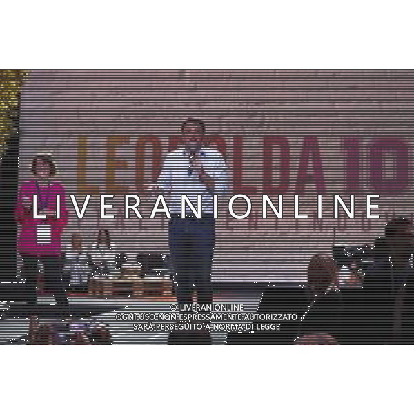Firenze 19.10.2019 - Leopolda 10a Edizione Italia ventinove Presentazione del nuovo Partito di Matteo Renzi Italia Viva - nella foto: Matteo Renzi e Elena Bonetti Ministro per le Pari Opportunità e la Famiglia ©Claudio Zamagni/Agenzia Aldo Liverani