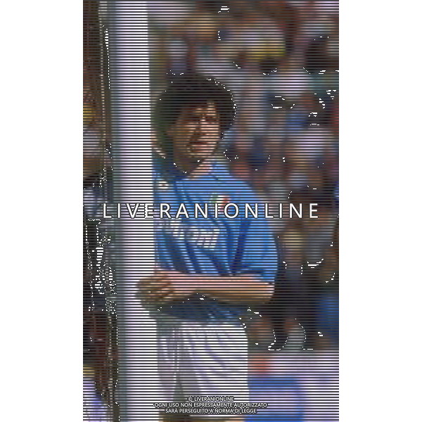 RETROSPETTIVA FRANCESCO ROMANO CALCIATORE NELLA FOTO FRANCESCO ROMANO CON LA MAGLIA DEL NAPOLI CALCIO AG ALDO LIVERANI SAS