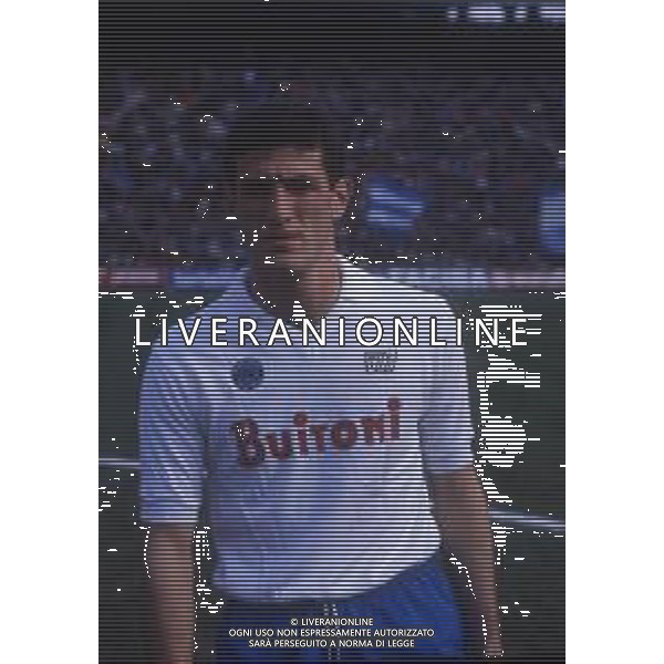 RETROSPETTIVA CIRO FERRARA CALCIATORE 1986-87 NELLA FOTO CIRO FERRARA CON LA MAGLIA DEL NAPOLI CALCIO AG ALDO LIVERANI SAS