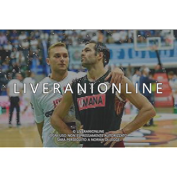 Campionato di Basket Serie A 2019/2020 Treviso, Italia 19/10/2019 De Longhi Treviso Basket-Umana Reyer Venezia Nella foto: Stefano TONUT dell¬¥ Umana Reyer Venezia e Bruno CERELLA dell¬¥ Umana Reyer Venezia FOTO ALESSIO MARINI-AG ALDO LIVERANI SAS