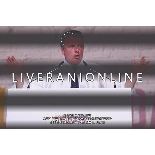 Firenze 20.10.2019 - Leopolda 10a Edizione Italia ventinove Presentazione del nuovo Partito di Matteo Renzi Italia Viva - nella foto: il senatore Matteo Renzi sul palco della Leopolda ©Claudio Zamagni/Agenzia Aldo Liverani