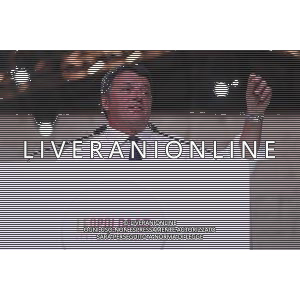 Firenze 20.10.2019 - Leopolda 10a Edizione Italia ventinove Presentazione del nuovo Partito di Matteo Renzi Italia Viva - nella foto: il senatore Matteo Renzi sul palco della Leopolda ©Claudio Zamagni/Agenzia Aldo Liverani