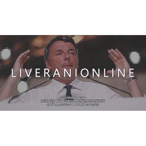 Firenze 20.10.2019 - Leopolda 10a Edizione Italia ventinove Presentazione del nuovo Partito di Matteo Renzi Italia Viva - nella foto: il senatore Matteo Renzi sul palco della Leopolda ©Claudio Zamagni/Agenzia Aldo Liverani