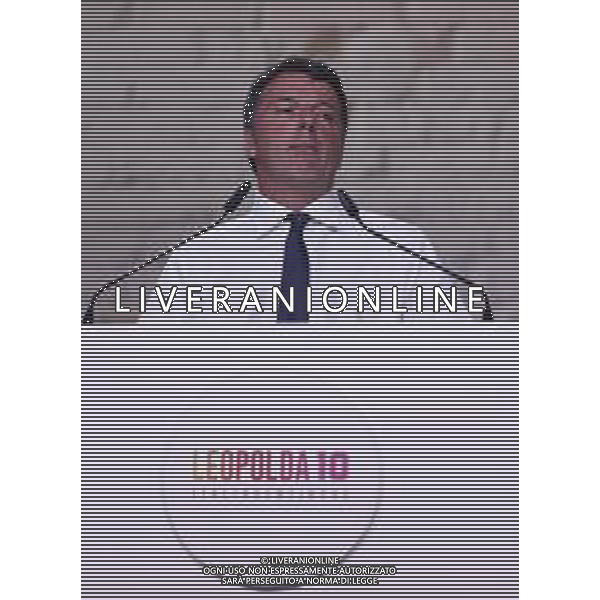 Firenze 20.10.2019 - Leopolda 10a Edizione Italia ventinove Presentazione del nuovo Partito di Matteo Renzi Italia Viva - nella foto: il senatore Matteo Renzi sul palco della Leopolda ©Claudio Zamagni/Agenzia Aldo Liverani