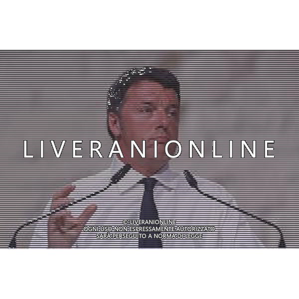 Firenze 20.10.2019 - Leopolda 10a Edizione Italia ventinove Presentazione del nuovo Partito di Matteo Renzi Italia Viva - nella foto: il senatore Matteo Renzi sul palco della Leopolda ©Claudio Zamagni/Agenzia Aldo Liverani