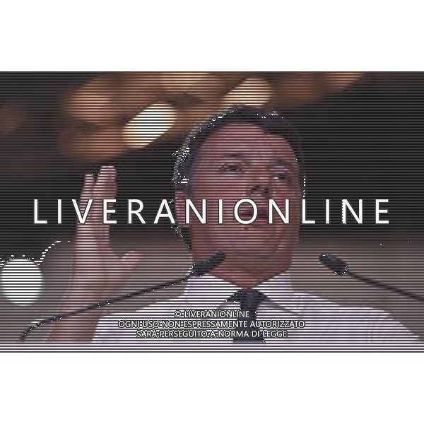 Firenze 20.10.2019 - Leopolda 10a Edizione Italia ventinove Presentazione del nuovo Partito di Matteo Renzi Italia Viva - nella foto: il senatore Matteo Renzi sul palco della Leopolda ©Claudio Zamagni/Agenzia Aldo Liverani