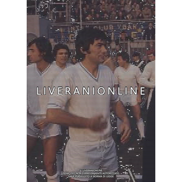 RETROSPETTIVA ANTONIO JULIANO CALCIATORE E DIRIGENTE SPORTIVO NELLA FOTO ANTONIO JULIANO CON LA MAGLIA DEL NAPOLI CALCIO AG ALDO LIVERANI SAS