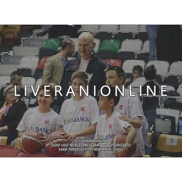 Grissin Bon REGGIANA - PISTOIA CAMPIONATO LEGA BASKET SERIE A - REGGIO EMILIA 20.10.2019 NELLA FOTO ROBERT \'BOB\' MORSE CON I PICCOLI TIFOSI ©/AGENZIA ALDO LIVERANI Sas