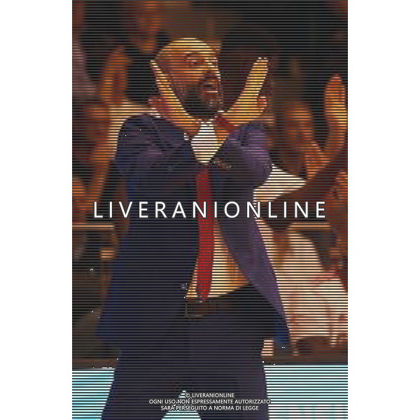 Grissin Bon REGGIANA - PISTOIA CAMPIONATO LEGA BASKET SERIE A - REGGIO EMILIA 20.10.2019 NELLA FOTO ALLENATORE MAURIZIO BUSCAGLIA ©/AGENZIA ALDO LIVERANI Sas