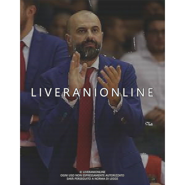 Grissin Bon REGGIANA - PISTOIA CAMPIONATO LEGA BASKET SERIE A - REGGIO EMILIA 20.10.2019 NELLA FOTO ALLENATORE MAURIZIO BUSCAGLIA ©/AGENZIA ALDO LIVERANI Sas